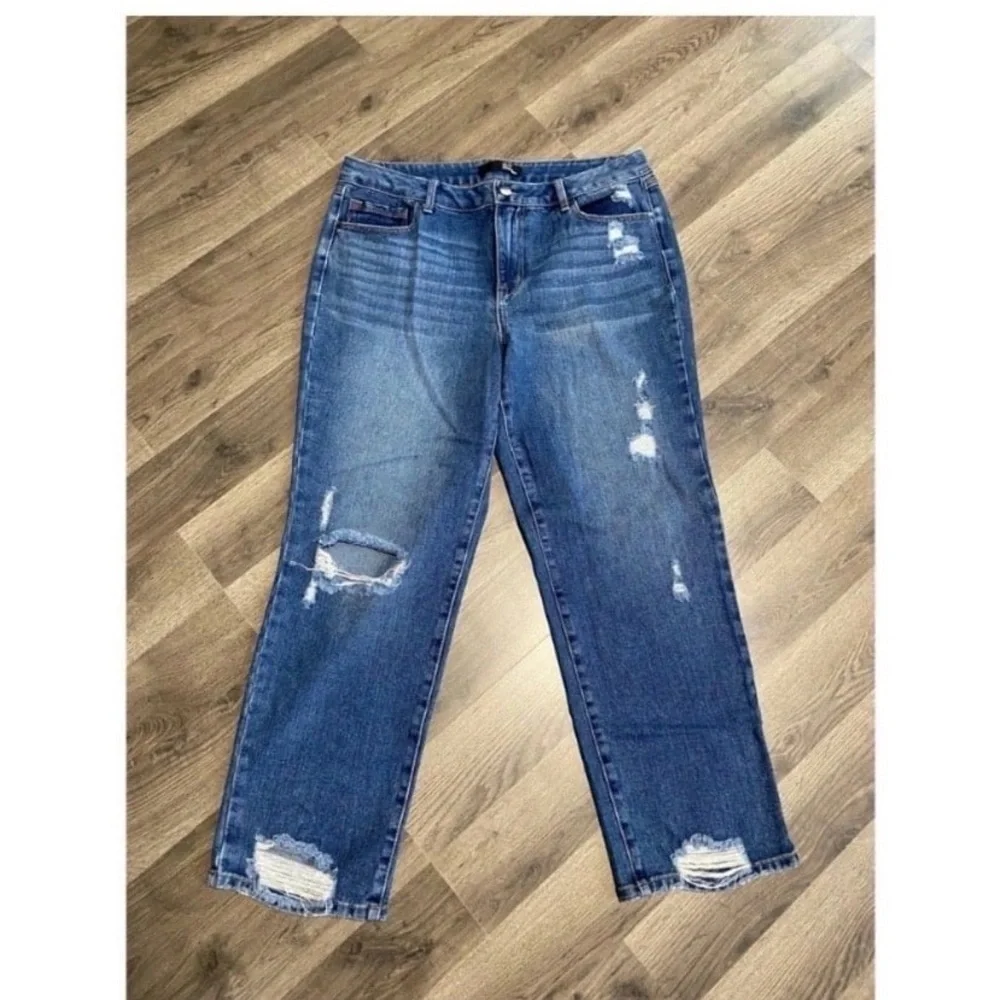 1822 DENIM Ripped Straight Leg Relaxed Jeans - Picture 7 of 12